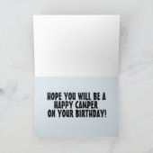 ミニキャンパー トラベル トレーラー 誕生日カード カード (内部)