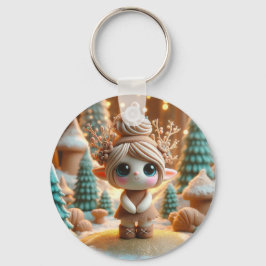 ミニキュートブランチクレイ小妖精や小人 キーホルダー