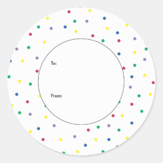 ミニギフトカラフルラベル ラウンドシール