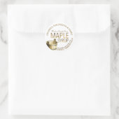 ミニギフトラベルメープルシロップ瓶またはジャグトッパー ラウンドシール (バッグ)