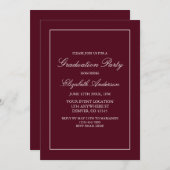 ミニクラシックマリストブルゴーニュ卒業招待状 招待状 (正面/裏面)