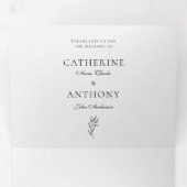 ミニクラシックマリスト植物リーフシンプル 三つ折り招待状 (内部最初)