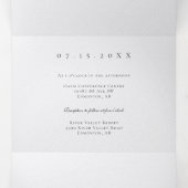 ミニクラシックマリスト植物リーフシンプル 三つ折り招待状 (内部中)