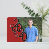 ミニクラス2020赤い写真卒業 招待状 (スタンド正面)