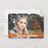 ミニクラス2024 Photo Varsity Orange 招待状 (正面)