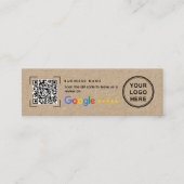 ミニクラフト紙Googleレビューサンクスカード スキニー名刺 (正面)