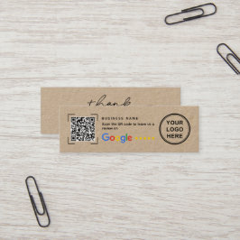 ミニクラフト紙Googleレビューサンクスカード スキニー名刺