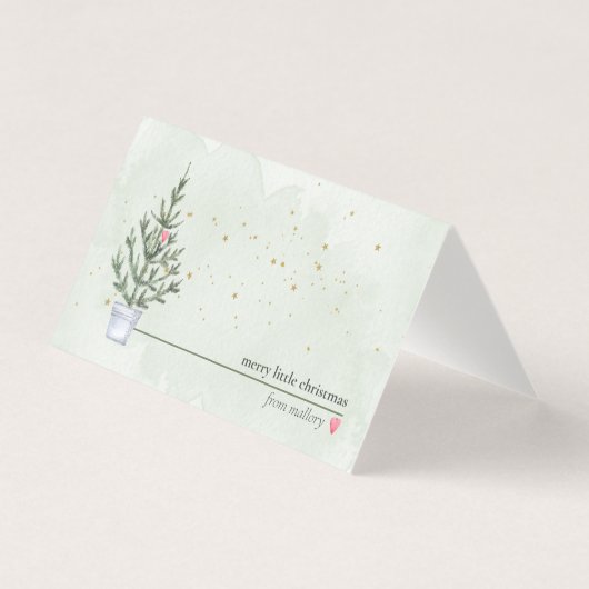 ミニクリスマスノートカード(お名前) 名刺 (正面)