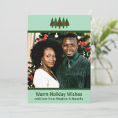 ミニクリスマスフォレストフォトホリデーカード シーズンカード (スタンド正面)