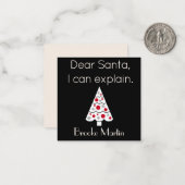ミニクリスマスフラットノートカード Dear Santa ノートカード (正面/裏面インサイチュ)