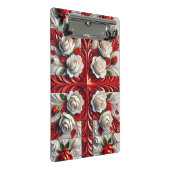 ミニクリップボードと英語バラデザイン ミニクリップボード (アングル)