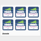 ミニクーパークリスマストラフィック スクエアシール (シート)