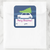 ミニクーパークリスマストラフィック スクエアシール (バッグ)