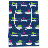 ミニクーパークリスマストラフィック ミディアムペーパーバッグ (正面)