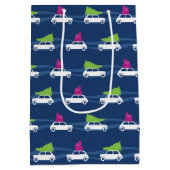 ミニクーパークリスマストラフィック ミディアムペーパーバッグ (裏面)