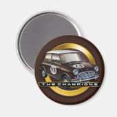 ミニクーパーSブラウン マグネット (正面/裏面)