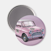 ミニクーパーS1ピンク マグネット (正面/裏面)