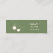 ミニグリーンオーガニック食品 | モダン農家市場 スキニー名刺 (正面)