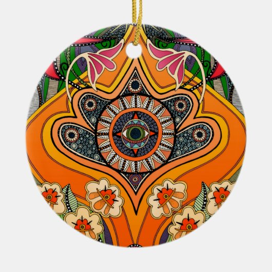 ミニグリーン セラミックオーナメント (正面)