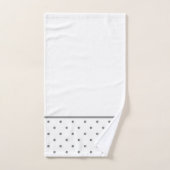 ミニグレー水彩水玉模様 バスタオルセット (ハンドタオル)