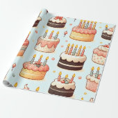 ミニケーキ&キャンドルラッピング紙30x15 ラッピングペーパー (アンロールド)