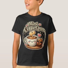 ミニコーヒー好き かわいい子供のコーヒーのギフトのアイデア Tシャツ