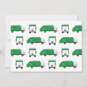 ミニゴミ収集車の誕生日パーティー招待状 招待状 (裏面)