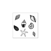 ミニゴムのスタンプ模様の貝殻 ラバースタンプ (インプリント)