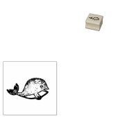 ミニゴムスタンプ鯨、夏スタンプ、マリン ラバースタンプ (押印)