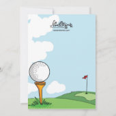 ミニゴルフをテーマにしたバースデーパーティ招待状 招待状 (裏面)