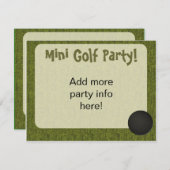 ミニゴルフスタイルホールインワン招待状 招待状 (正面/裏面)