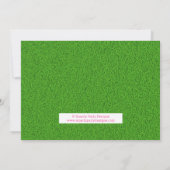 ミニゴルフパルティーパットパットガール誕生日 招待状 (裏面)