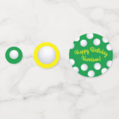 ミニゴルフボールバースデーパーティキッズスポーツ コンフェッティ (裏面)