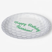 ミニゴルフボールバースデーパーティキッズスポーツ ペーパープレート (アングル)
