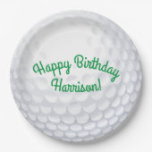 ミニゴルフボールバースデーパーティキッズスポーツ ペーパープレート (正面)