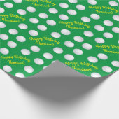 ミニゴルフボールバースデーパーティキッズスポーツ ラッピングペーパー (角)