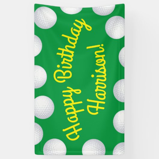 ミニゴルフボールバースデーパーティキッズスポーツ 横断幕 (縦)