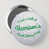 ミニゴルフボールバースデーパーティキッズスポーツ 缶バッジ (正面&裏面)