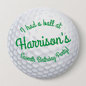 ミニゴルフボールバースデーパーティキッズスポーツ 缶バッジ (正面)