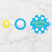 ミニゴルフボールバースデーパーティキッズブルー コンフェッティ (正面)