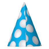 ミニゴルフボールバースデーパーティキッズブルー パーティーハット (裏面)