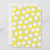 ミニゴルフボール子供の誕生日パーティースポーツ 招待状 (裏面)