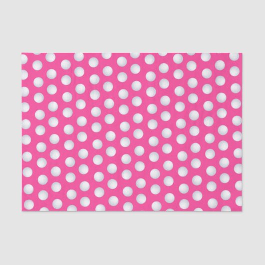 ミニゴルフボール誕生日パーティキッズピンク 薄葉紙 (正面)