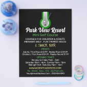 ミニゴルフロゴ、ミニゴルフコースズ広告ーズ チラシ (シングル)