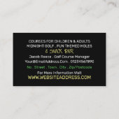 ミニゴルフロゴ、ミニゴルフコースズ広告ーズ 名刺 (裏面)