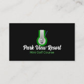 ミニゴルフロゴ、ミニゴルフコースズ広告ーズ 名刺 (正面)