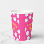 ミニゴルフ誕生日パーティーピンク 紙コップ (右)