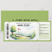 ミニゴルフ ギフト券 招待状 (正面/裏面)