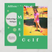 ミニゴルフ パットパットパーティー招待状 招待状 (正面/裏面)