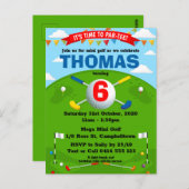 ミニゴルフ パットパットボーイズ バースデーパーティー ポストカード (正面/裏面)